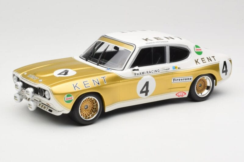 Ford Capri Mk1 RS 2600 #4 W. Frank / K. Fritzinger Kent Frami Racing 24 Hours of Spa 1972 Minichamps 1:18 155728504 Metāls