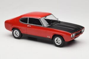 Ford Capri Mk1 RS 2600 Sarkans ar Melnu Motora Pārsegu MCG 1:18 MCG18538 Metāls — attēls 4 no 6
