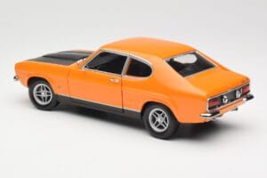 Ford Capri Mk1 RS 2600 Signal Orange Melns Minichamps 1:18 150089077 Metāls — attēls 7 no 8