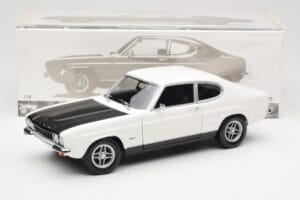 Ford Capri Mk1 RS 2600 Balts Melns Minichamps 1:18 150089078 Metāls — attēls 8 no 8