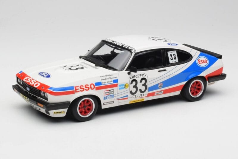 Ford Capri Mk2 3.0S #33 V. Woodman / C. Buncombe V M Woodman 3rd Place 24 Hours of Spa 1981 Minichamps 1:18 155818633 Metāls