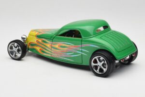 Ford Coupe Zaļš ar Uguni Road Signature 1:18 30109 Metāls — attēls 7 no 8