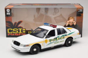 Ford Crown Victoria Police Interceptor CSI Miami GreenLight 1:18 13514 Metāls — attēls 6 no 6