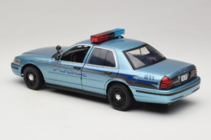 Ford Crown Victoria Police Cruiser Twilight Blue Greenlight 1:18 01643 Metāls — attēls 7 no 8