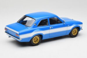 Ford Escort Mk1 RS 1600 Zils Balts Svītras Minichamps 1:18 100688102 Metāls — attēls 3 no 8