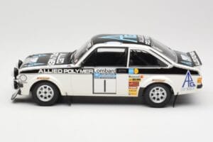 Ford Escort Mk2 RS 1800 #1 T. Mäkinen / H. Liddon Allied Polymer Group Winners Lombard RAC Rally 1975 Minichamps 1:18 1557587 — attēls 3 no 6