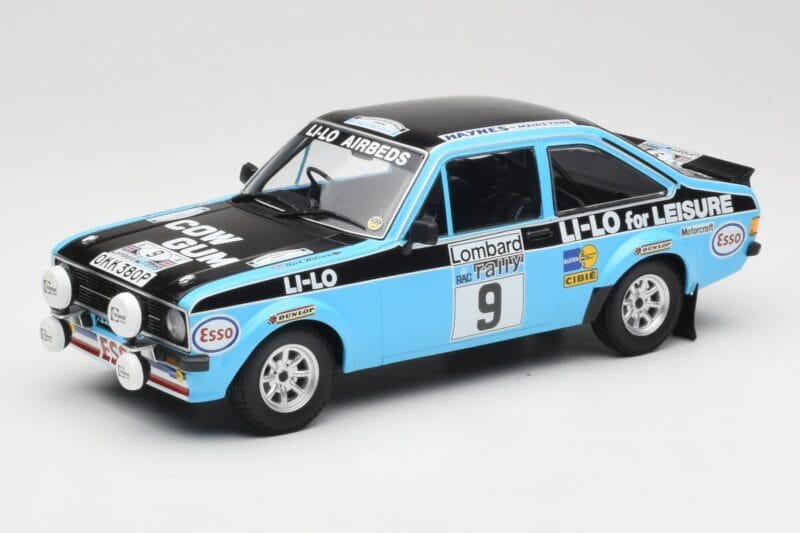 Ford Escort Mk2 RS 1800 #9 R. Clark / S. Wilson Li-Lo Equipe Esso Lombard RAC Rally 1978 Minichamps 1:18 155788709 Metāls