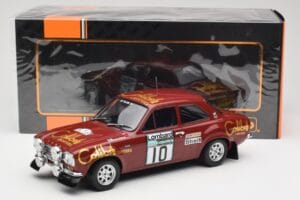 Ford Escort RS 1600 Mk1 #10 H. Mikkola / J. Davenport RAC Rally 1974 IXO 1:18 18RMC047C Metāls — attēls 6 no 6