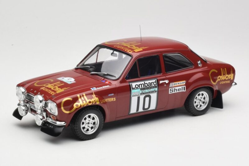 Ford Escort RS 1600 Mk1 #10 H. Mikkola / J. Davenport RAC Rally 1974 IXO 1:18 18RMC047C Metāls