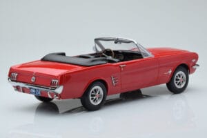 Ford Mustang Kabriolets Sarkans Norev 1:18 182810 Metāls — attēls 2 no 6