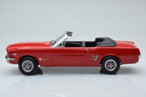 Ford Mustang Kabriolets Sarkans Norev 1:18 182810 Metāls — attēls 3 no 6