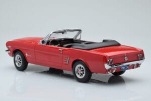 Ford Mustang Kabriolets Sarkans Norev 1:18 182810 Metāls — attēls 5 no 6