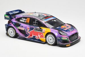 Ford Puma Rally1 #19 S. Loeb / I. Galmiche Rally Monte Carlo Winner 2022 IXO 1:18 18RMC110 Metāls — attēls 4 no 6