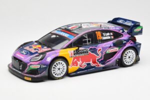 Ford Puma Rally1 #19 S. Loeb / I. Galmiche Rally Monte Carlo Winner 2022 IXO 1:18 18RMC110 Metāls