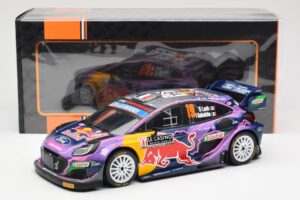 Ford Puma Rally1 #19 S. Loeb / I. Galmiche Rally Monte Carlo Winner 2022 IXO 1:18 18RMC110 Metāls — attēls 6 no 6
