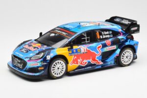 Ford Puma Rally1 #8 O. Tanak / M. Jarveoja 3rd Rally Central Europe 2023 IXO 1:18 18RMC187 Metāls