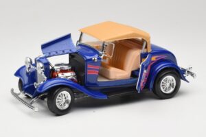 Ford Roadster Street Rod Zils with Fire Road Signature 1:18 92249 Metāls — attēls 2 no 8