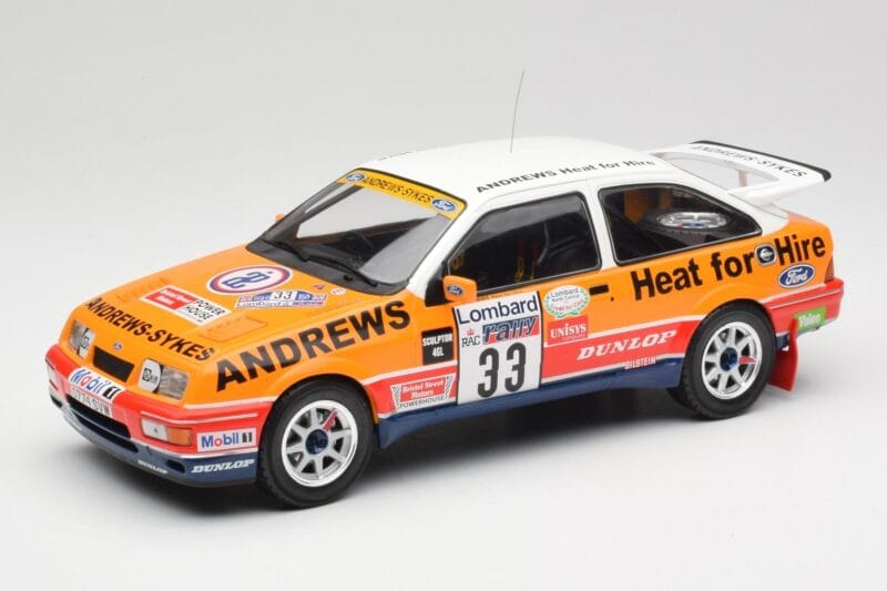 Ford Sierra RS Cosworth #33 R. Brookes RAC Rally 1989 IXO 1:18 18RMC115 Metāls
