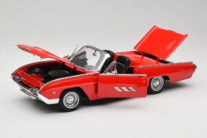 Ford Thunderbird Kabriolets Sarkans Anson 1:18 30334 Metāls — attēls 2 no 8