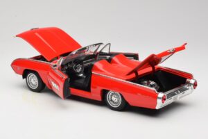 Ford Thunderbird Kabriolets Sarkans Anson 1:18 30334 Metāls — attēls 5 no 8