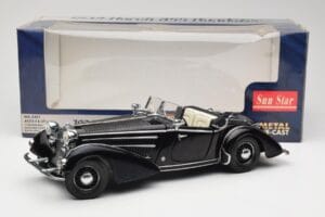 Horch 855 Roadster Melns Sun Star 1:18 2401 Metāls — attēls 8 no 8