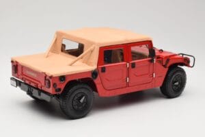 Hummer H1 Soft Top Sarkans Exoto 1:18 01805 Metāls — attēls 3 no 8