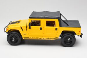 Hummer H1 Soft Top Dzeltens Maisto 1:18 56041 Metāls — attēls 4 no 8