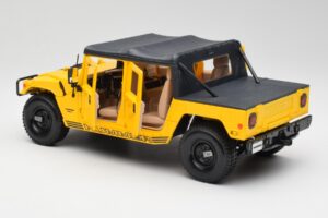 Hummer H1 Soft Top Dzeltens Maisto 1:18 56041 Metāls — attēls 5 no 8