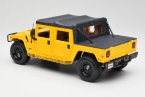 Hummer H1 Soft Top Dzeltens Maisto 1:18 56041 Metāls — attēls 7 no 8