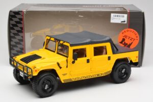 Hummer H1 Soft Top Dzeltens Maisto 1:18 56041 Metāls — attēls 8 no 8