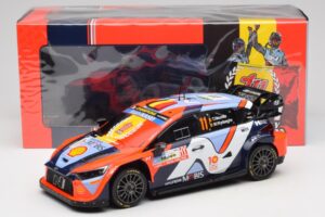 Hyundai i20 N Rally1 #11 T. Neuville / M. Wydaeghe Rally Japan WRC World Champion 2024 IXO 1:18 18RMC228 Metāls — attēls 6 no 6