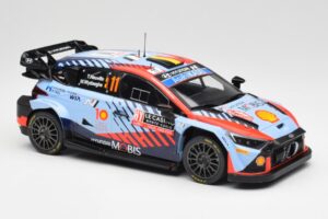 Hyundai i20 N Rally1 WRC #11 T. Neuville / M. Wydaeghe Rally Monte Carlo Winner 2024 IXO 1:18 18RMC194 Metāls — attēls 4 no 6