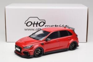 Hyundai i30 N PD Prior Design Engine Sarkans Otto 1:18 OT1112 Sveķi — attēls 6 no 6