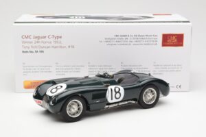 Jaguar C-Type #18 T. Rolt / D. Hamilton 24 Hours of Le Mans Winner 1953 CMC 1:18 M-195 Metāls — attēls 6 no 6
