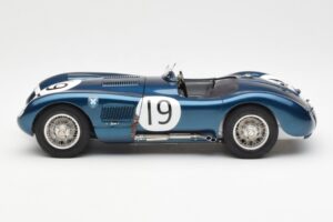 Jaguar C-Type #19 J. Stewart Ecurie Ecosse Goodwood Members Meeting 1954 CMC 1:18 M-192 Metāls — attēls 3 no 6