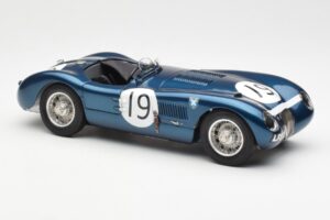 Jaguar C-Type #19 J. Stewart Ecurie Ecosse Goodwood Members Meeting 1954 CMC 1:18 M-192 Metāls — attēls 4 no 6