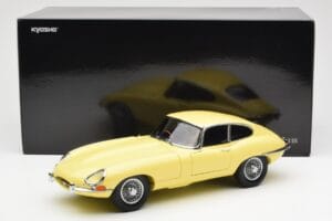 Jaguar E-Type 3.8 Series 1 Gaiši Dzeltens Kyosho 1:18 08954LY Metāls — attēls 8 no 8
