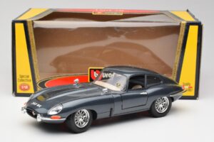 Jaguar E-Type Pelēks Bburago 1:18 30018 Metāls — attēls 8 no 8
