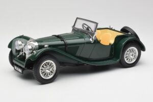 Jaguar SS 100 Roadster Zaļš Bburago 1:18 3006 Metāls