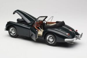 Jaguar XK140 Drophead Coupe Melns Sun Star 1:18 2802 Metāls — attēls 5 no 8