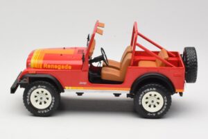 Jeep CJ-7 Renegade Sarkans MCG 1:18 MCG18110 Metāls — attēls 3 no 6