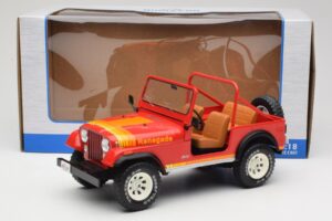 Jeep CJ-7 Renegade Sarkans MCG 1:18 MCG18110 Metāls — attēls 6 no 6