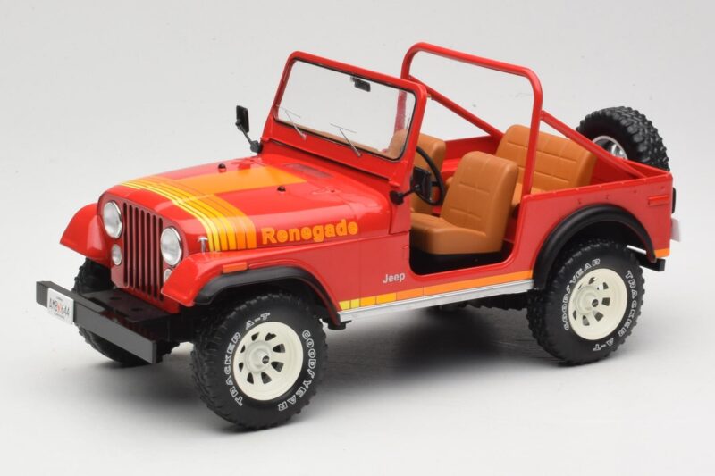 Jeep CJ-7 Renegade Sarkans MCG 1:18 MCG18110 Metāls