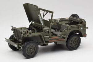 Jeep Willys Militārais Zaļš Gate 1:18 1061 Metāls — attēls 2 no 8
