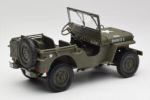Jeep Willys Militārais Zaļš Gate 1:18 1061 Metāls — attēls 3 no 8