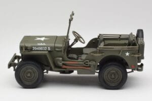 Jeep Willys Militārais Zaļš Gate 1:18 1061 Metāls — attēls 4 no 8
