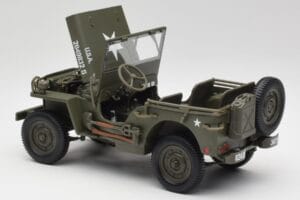 Jeep Willys Militārais Zaļš Gate 1:18 1061 Metāls — attēls 5 no 8