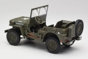 Jeep Willys Militārais Zaļš Gate 1:18 1061 Metāls — attēls 7 no 8