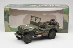 Jeep Willys Militārais Zaļš Gate 1:18 1061 Metāls — attēls 8 no 8