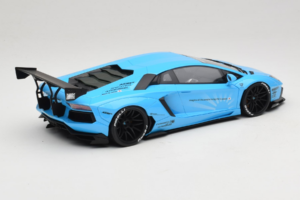 Lamborghini Aventador Liberty Walk Zils GT Spirit 1:18 GT073 Sveķi — attēls 2 no 6